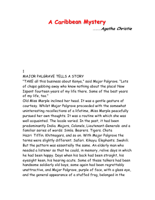 A caribbean mystery pdf free download aayakalai 64 pdf download in tamil
